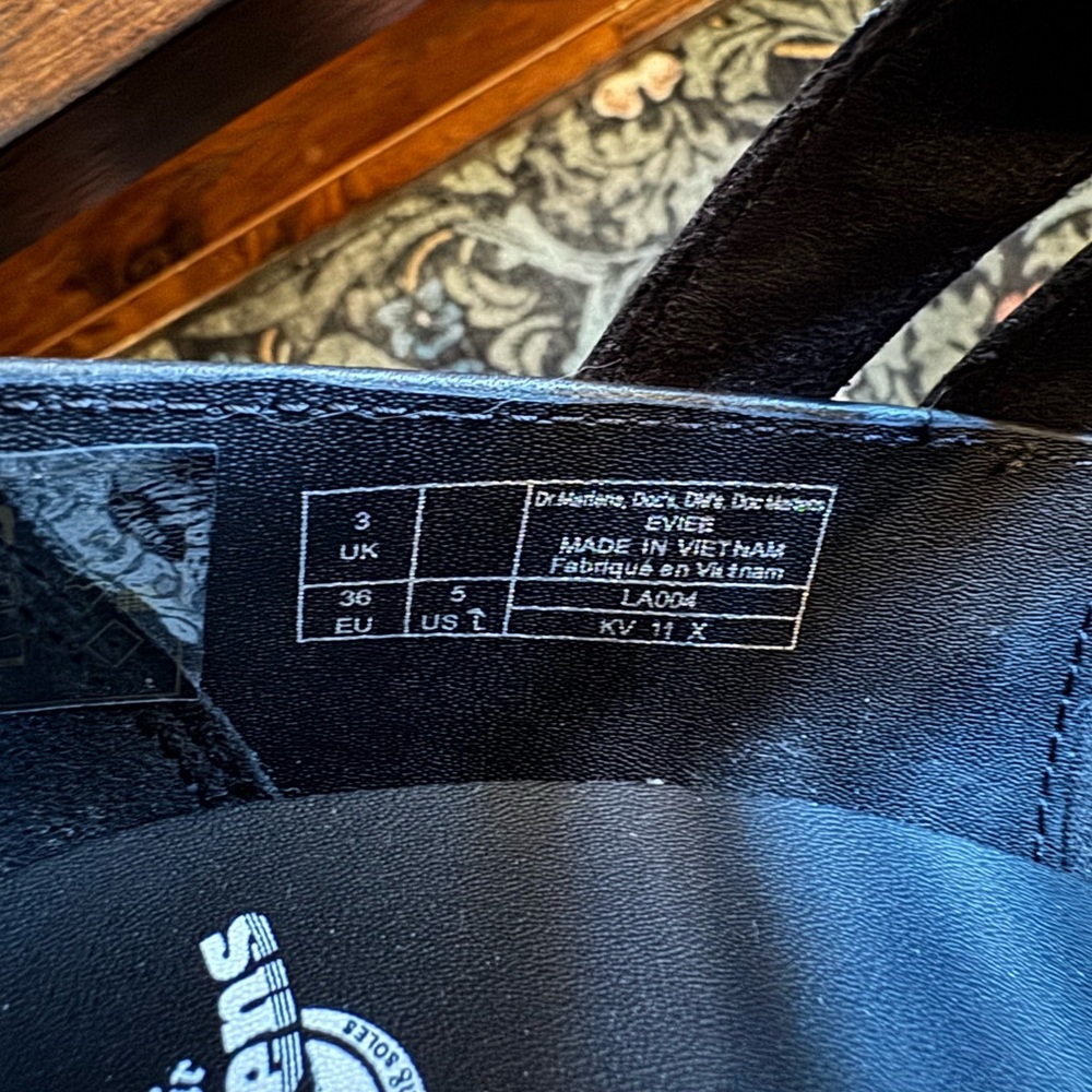 Dr. Martens Black Double Strap Mary Jane Eviee Shoes 5 - Picture 5 of 5